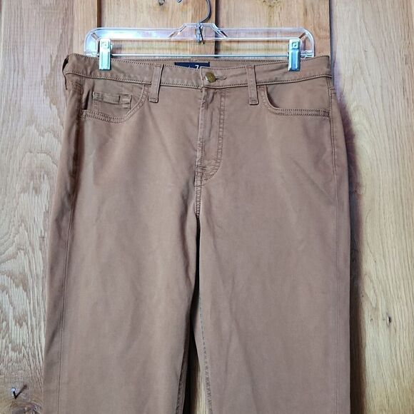 NEW Jen 7 by 7 for All Mankind High Rise Slim Straight Leg Jeans, Size 10, Brown - Picture 2 of 13